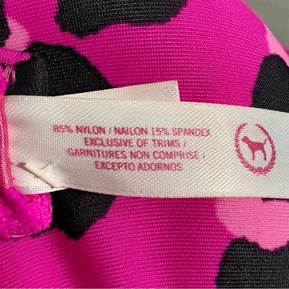 2 PINK Victoria’s Secret T Shirt Demi Bras Size 34C Pink Leopard Print & Gray - Picture 7 of 13